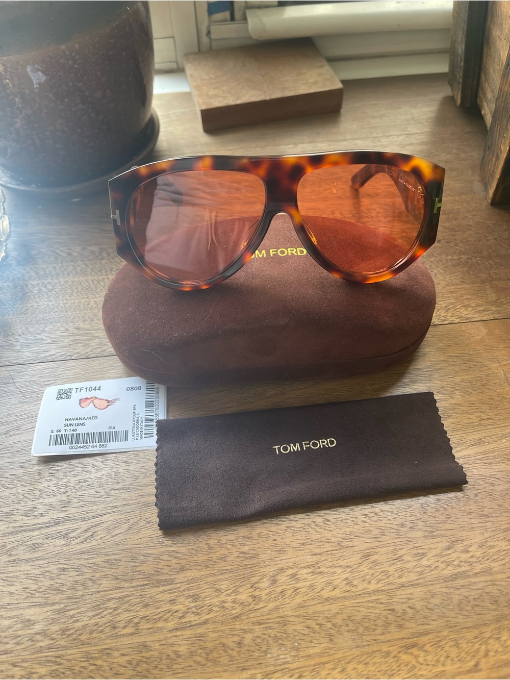 Bronson Havana Acetate Aviator Sunglasses - Picture 5 of 9